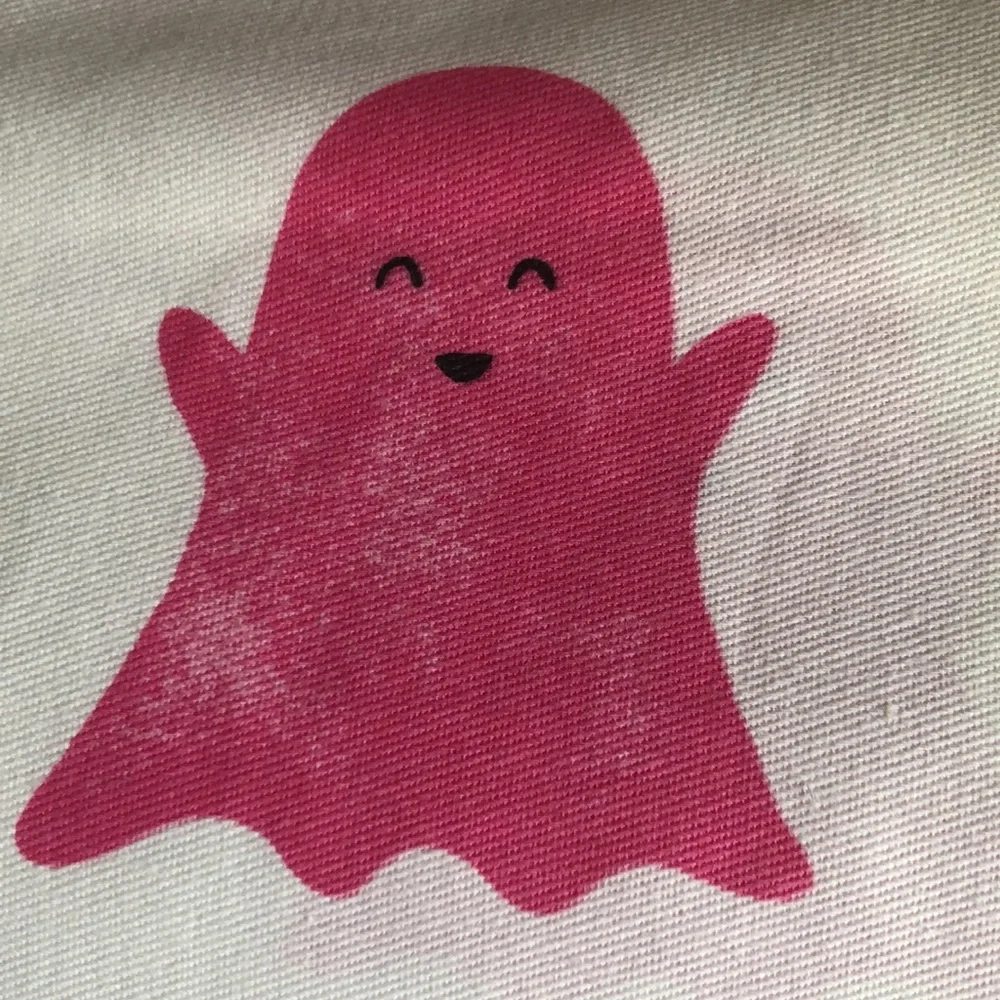 Kassatex PINK GHOSTS Halloween Shower Curtain Bath Decor